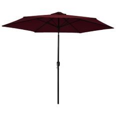 Parasol d'extérieur avec mât métallique Bordeaux 300 cm