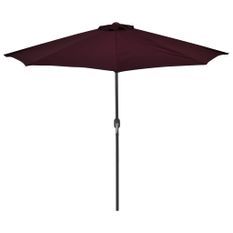 Parasol de balcon mât en aluminium Bordeaux 270x135x245 cm Demi