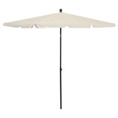 Parasol de jardin avec mât 210x140 cm Sable