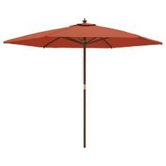 Parasol de jardin avec mât en bois terre cuite 299x240 cm