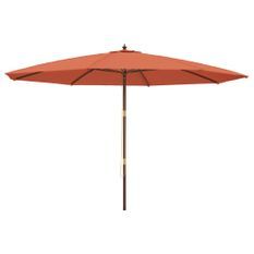 Parasol de jardin avec mât en bois terre cuite 400x273 cm