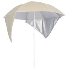 Parasol de plage avec parois latérales Sableux 215 cm