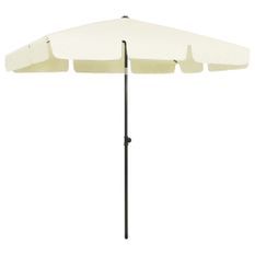 Parasol de plage Jaune sable 200x125 cm