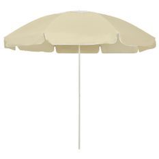 Parasol de plage Jaune sable 240 cm