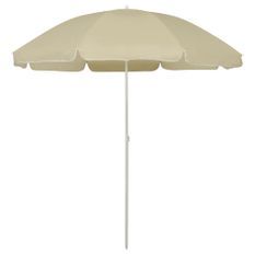 Parasol de plage Jaune sable 240 cm 2