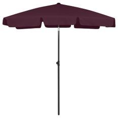 Parasol de plage Rouge bordeaux 180x120 cm