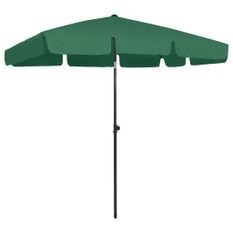 Parasol de plage Vert 200x125 cm