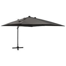 Parasol déporté avec mât et lumières LED Anthracite 300 cm 3