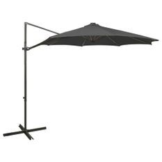 Parasol déporté avec mât et lumières LED Anthracite 300 cm 2