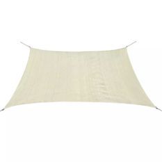 Parasol en PEHD carré 3,6 x 3,6 m Crème