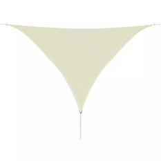 Parasol en PEHD triangulaire 3,6x3,6x3,6 m Crème