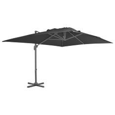 Parasol en porte-à-faux Mât en aluminium 400x300 cm Anthracite