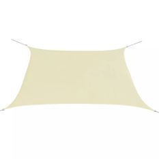 Parasol en tissu Oxford carré 3,6 x 3,6 m Crème