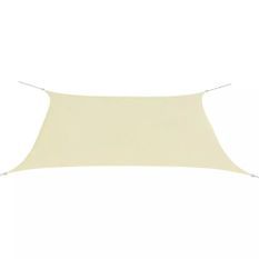 Parasol en tissu Oxford rectangulaire 2 x 4 m Crème