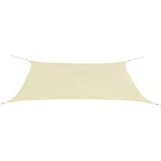 Parasol en tissu Oxford rectangulaire crème 4x6 m