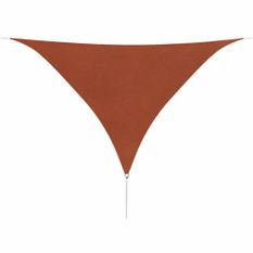 Parasol en tissu Oxford triangulaire terracotta 3,6 x 3,6 x 3,6 m