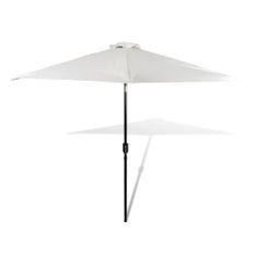 Parasol sable blanc avec poteau en acier 3m