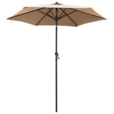 Parasol Taupe 200x211 cm Aluminium