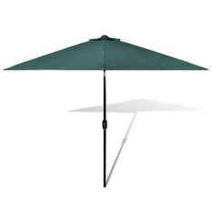 Parasol vert avec poteau en acier 3m