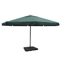 Parasol vert en aluminium avec base mobile