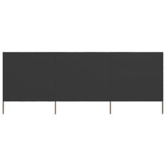 Paravent 3 panneaux Tissu 400 x 80 cm Anthracite