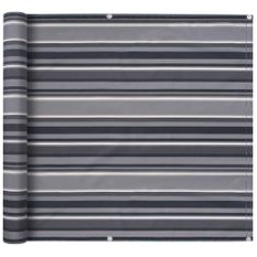 Paravent de balcon Tissu Oxford 90 x 400 cm Bande Gris