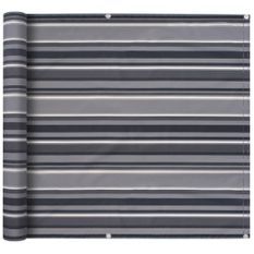 Paravent de balcon Tissu Oxford 90 x 600 cm Bande Gris
