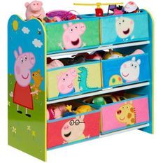 Peppa Pig - Meuble de rangement pour chambre d'enfant avec 6 bacs