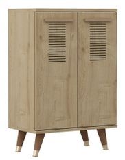 Petit buffet bois Chêne Saphir 2 portes Parko 60 cm