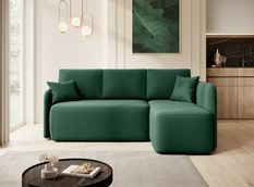 Petit canapé d'angle convertible 3 places tissu TAKIN 206 cm