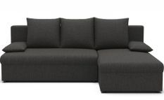 Canapé d’angle réversible convertible GARY en tissu côtelé – 206 cm