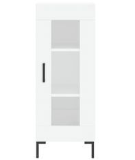 Petit meuble de rangement 1 porte vitrée Zola 35 cm - Pieds et poignée en métal noir