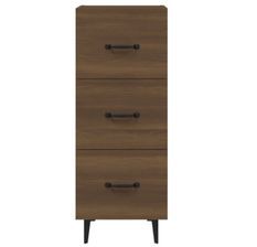 Petit meuble de rangement 3 tiroirs Kaboz 35 cm - Pieds et poignées en métal noir