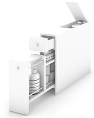 Petit rangement de toilette bois blanc Smarty