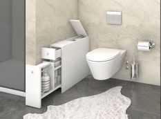Petit rangement de toilette bois blanc Smarty