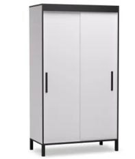 Petite armoire 2 portes coulissantes DRAK 120 cm – Gain de place et rangement optimisé