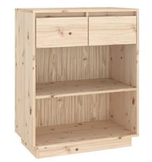 Petite étagère avec 2 tiroirs en bois massif de pin – Collection Vizion