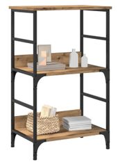 Petite étagère bibliothèque bois et métal Kano 50 cm - Style industriel