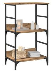 Petite étagère bibliothèque bois et métal Kano 50 cm - Style industriel
