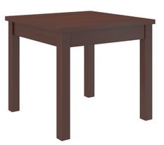 Petite table à manger carrée 80/80 cm en bois Noyer foncé Orka