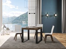 Petite table carrée extensible 90x90/246 cm Tiroz