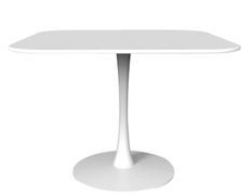 Petite table carrée TULIPA 80 cm - Bois et métal