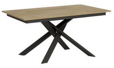 Petite table extensible avec pieds entrelacés métal anthracite Gary