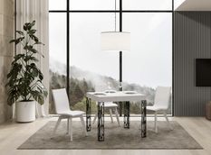 Petite table extensible carrée 90x90/246 cm Kiza