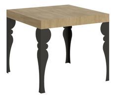 Petite table extensible carrée 90x90/246 cm style oriental Torza