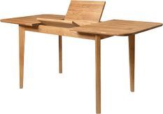 Petite table rectangulaire extensible 120 à 160 cm en bois de chêne massif Franka