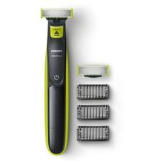 PHILIPS QP2520/30 Rasoir OneBlade - 3 sabots clipsables barbe de 3 jours - rechargeable - 100% étanche