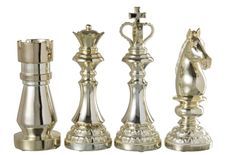 Pièces d'échecs déco résine dorée Ysarg - Lot de 4