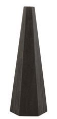 Pied de lampe octogonal en bois noir Jaya H 70 cm