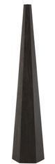 Pied de lampe octogonale en de bois noir Jaya H 141 cm